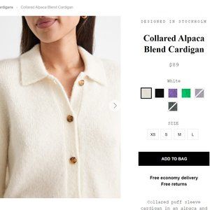 Other stories, Collared Alpaca Blend Cardigan